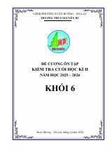 Đề cương cuối học kì 2 Toán 6 năm 2025 – 2026 trường THCS Nguyễn Du – Lâm Đồng